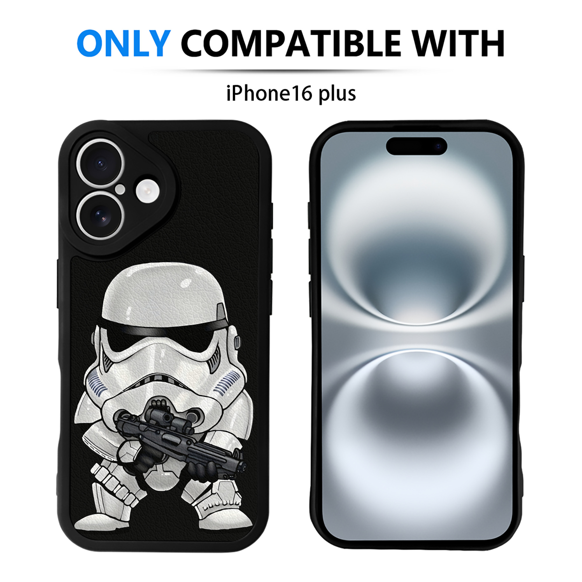（画像用） スター・ウォーズ Star Wars 【iPhone 16シリーズ対応】シリコンスマホケース（レザー調） 材質：シリコン